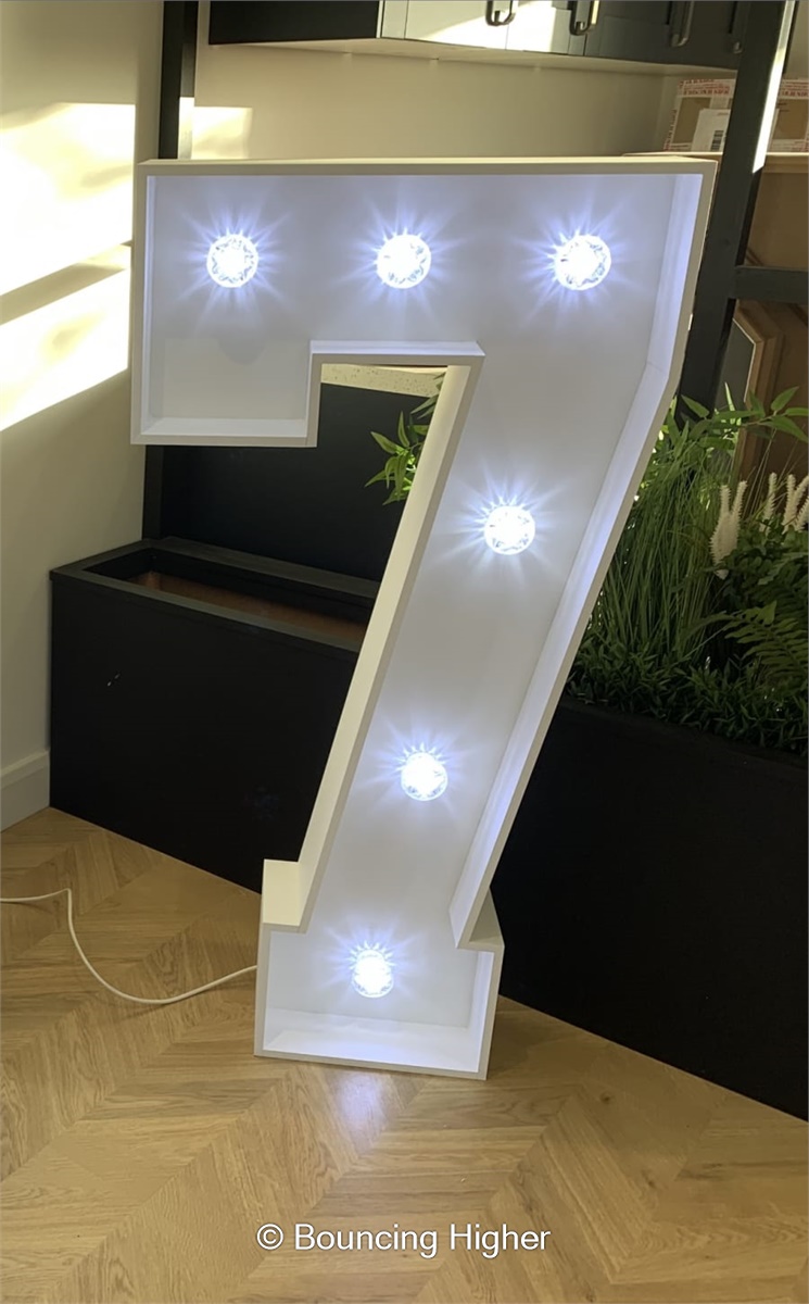 Led Light Up Numbers & Letters Bouncy Castle and Soft Play Hire in